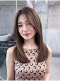 メルティカラー似合わせカットフェミニンロング韓国レイヤー