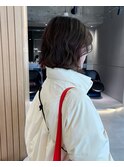 メルティカラー似合わせカットウェーブミディアムショートボブ