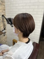 アトリエナガノ(atelier nagano)&nbsp;ショートボブ/ニュアンスカラー/センターパート/ブルージュ