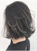ミディアム美髪顔周りレイヤー外ハネボブ_ba156931