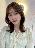 くびれレイヤーミニウルフマロンベージュ髪質改善韓国風巻き2