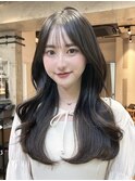 ゆる巻きモテ髪色気レイヤーロングエアリーカールかきあげ前髪