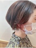 ハイライトカラー×インナーカラー◎グレージュ/ピンク/20代
