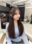 韓国ロング　レイヤーロング　オルチャン小顔前髪　艶髪