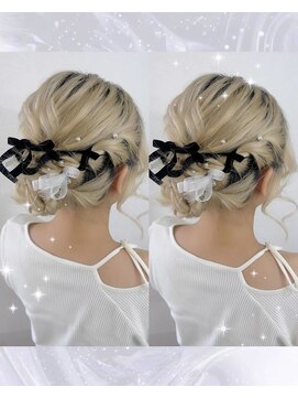 ヘアセット専門店 ナゴミ 池袋店(nagomi) リボン編みシニヨン