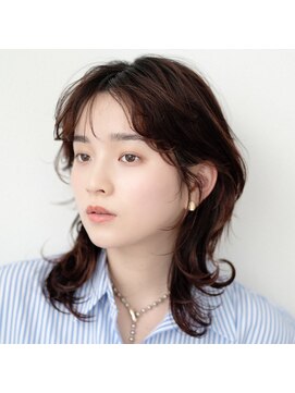 モンド ヘアクリエーション 下荒田店(monde hair creation) 【monde】ニュアンス巻き×シアーブラック