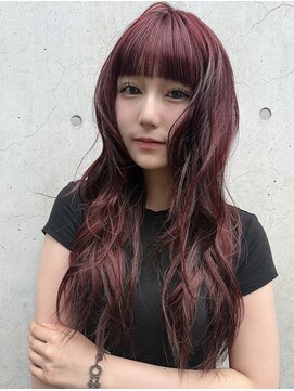 ラパンセヴェール(LA PENSEE VERT) ハッシュカット / レイヤーカット ワインレッド