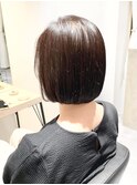 大人ボブ/切りっぱなしボブ/ミニボブ/ベージュカラー