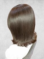 ヘア アンド ブライダル ノア(hair&bridal noah)&nbsp;天使の羽バング重めボブ外ハネ肩まで艶感透明感トレンディ韓国