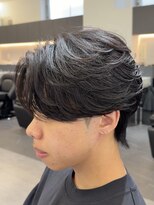 ビカムメンズヘアー 栄店(become men's hair)&nbsp;ニュアンスフェザーパーマ/毛流れセンターパート/名古屋/栄