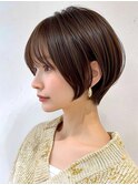 ショート ボブ 大人ショート 似合わせカット ココアブラウン