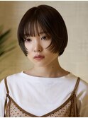 大人可愛い20代30代40代ボブショート大人前髪透明感カラー