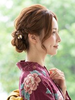 と和 巣鴨 レトロモダン浴衣×大人の艶ツイストシニヨン