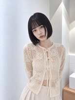 フォト 新宿三丁目(foto)&nbsp;髪質改善縮毛矯正地毛風ストレート切りっぱなしボブ