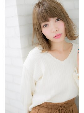 ローマ ギンザ(ROMA Ginza) 『ROMA』ミルクティーカラーで柔らか外ハネラフミディアム