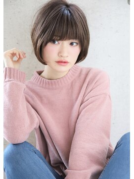 ヘアアンドメイク シークネクスト(HAIR&MAKE SeeK NEXT) 【SeeK NEXT】小顔ミニボブ×ショコラグレージュ 暗髪