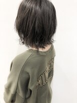 ネイヴィル オモテサンドウ(navile omotesando) ☆ブリーチなしオリーブグレージュ外ハネボブ☆オリーブカラー