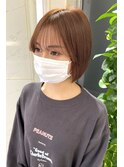 ～ シースルーバングが可愛いショートボブ～【Ria 大阪 梅田】