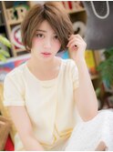 斜めバングレトロガーリーマニッシュショートc5戸頭20代30代40代