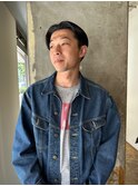 センター分けメンズショート