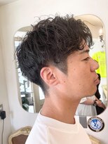 アミュレ(Amule)&nbsp;オフィスカジュアル無造作パーマ刈り上げメンズカットマッシュ