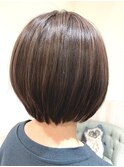 白髪ぼかしハイライト/チョコレートカラー