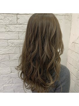 アジールヘア 所沢プロペ通り店(agir hair) オリーブベージュロングレイヤーカット夏デザインカラー所沢練馬