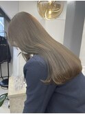 都島/透明感/ブリーチなし/グレージュ/赤み消しカラー