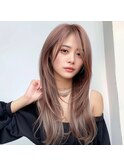 アンブレラカラーこなれミディイメチェンスタイル前髪カタログ