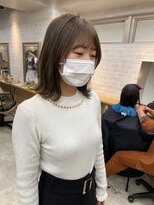 ロシェ 横浜店(loche)&nbsp;こなれ外ハネミディ×顔まわりレイヤーメルティカラー[横浜駅]