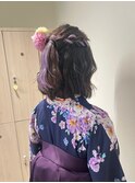 ハーフアップ/袴ヘア