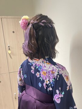 クルム(KURUMU) ハーフアップ/袴ヘア