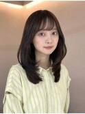 黒髪/ボブウルフ/ネビージュ/小顔/ワンレン