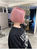 大阪/梅田/ピンク/ブリーチ/ケアブリーチ/髪質改善/ボブ