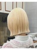 前髪ハイトーンカラーケアブリーチダブルカラー