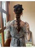 ［佐賀/結婚式ヘア/ヘアアレンジ/編みおろし］