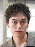 銀座シャドウパーマニュアンスパーマツーブロックメンズパーマ
