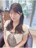 ロングローレイヤー×ダークグレー20代30代40代