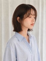 トリッカ シブヤ(TRICCA SHIBUYA)&nbsp;切りっぱなしボブ/外ハネボブ/シースルーバング/ダークブラウン