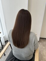 ジーナ 吉塚(Zina)&nbsp;マロンブラウン×艶髪ストレート【福田れん】透明感 髪質改善