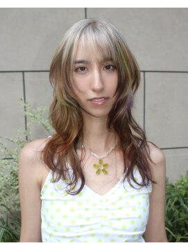レコ 渋谷(LECO) ロングレイヤーカットローライトコントラストデザインカラー