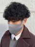 メンズカット+波巻きスパイラルパーマ￥16000[波巻きパーマ/町田/眉毛/ウルフ]
