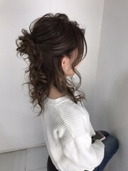 ゆるすぎるハーフアップ☆