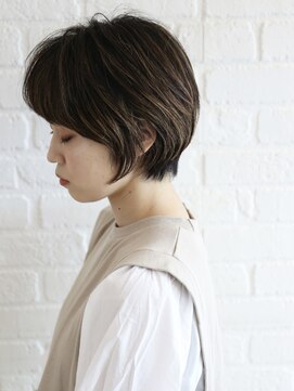 デイジー インデックスヘア 大島店(DAISY index hair) 耳掛けショート　抜け感　濡れ髪　グラボブ　小顔ボブ　ボブルフ