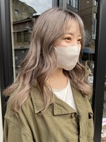 ヘアー アイス ルーチェ(HAIR ICI LUCE) ベージュカラー 透明感カラー ハイトーンベージュ 担当山中