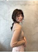 レイヤーミディアム_かきあげヘア_伸ばしかけ前髪_モードヘア