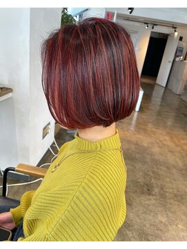 ニュート(Neut ) ハイライトレッドカラー/ケアブリーチデザインカラー/名古屋