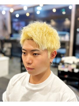 バーバーショップ ネオ セカンド(BARBERSHOP NEO2nd) ブリーチ メンズショート 宇都宮 メンズ