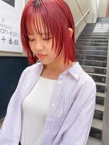 レフ(LEF)&nbsp;レッド/ダブルカラー/顔まわりレイヤー