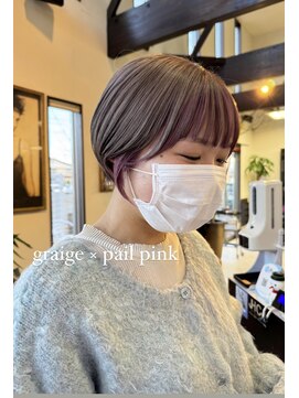 コレットヘア(Colette hair) ☆グレージュ×ペールピンク☆